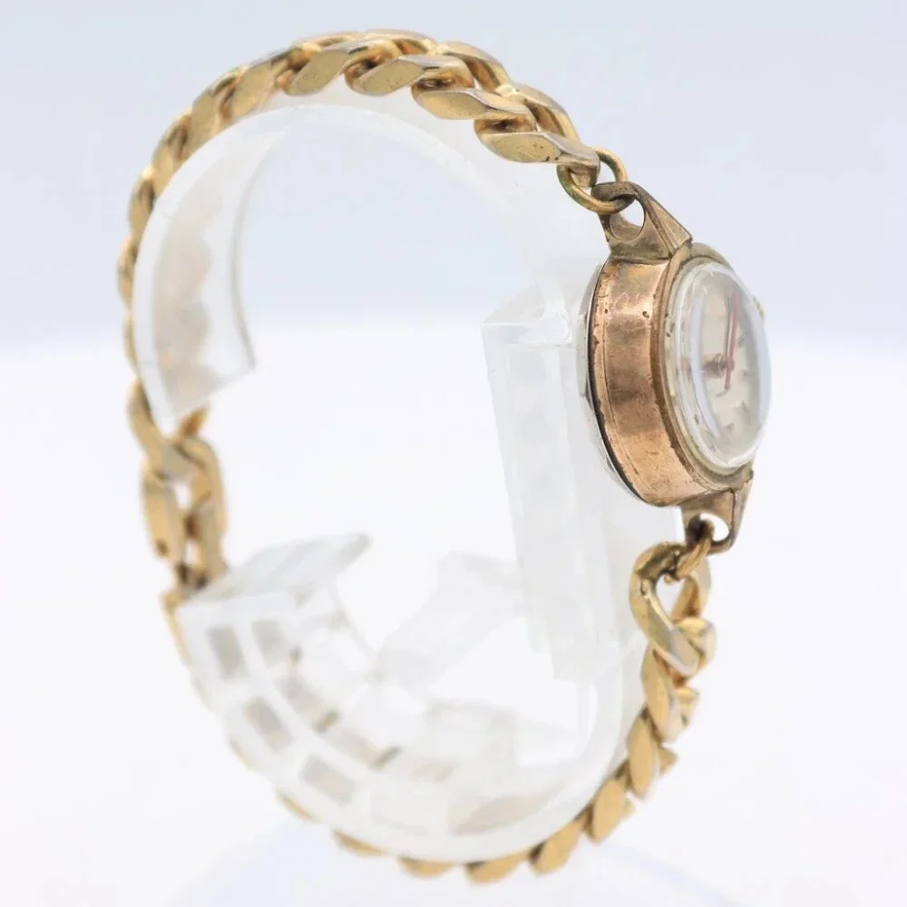 Vintage Wittnauer Geneve Cocktail Ladies Automatic Wristwatch 7550 Gold Tone